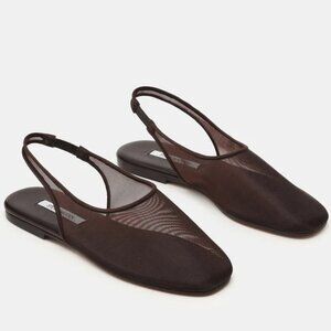 Steve Madden Privy Brown Mesh Flat 9.5